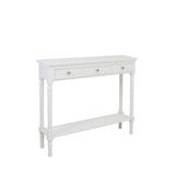 Delta Medium 3 Drawer Console Table White - Ball Handle