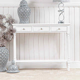 Delta Medium 3 Drawer Console Table White - Ball Handle