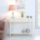 Delta Medium 3 Drawer Console Table White - Ball Handle