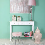 Delta Medium 3 Drawer Console Table White - Ball Handle