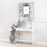 Delta Medium 3 Drawer Console Table White - Ball Handle