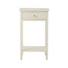 Lindon 1 Drawer End Table White - Kd With Gold Handles