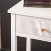 Lindon 1 Drawer End Table White - Kd With Gold Handles