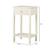 Lindon 1 Drawer End Table White - Kd With Gold Handles