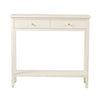 Lindon 2 Drawer Console Table White - Kd With Gold Handles