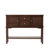 Lindon 2 Door 2 Drawer Sideboard Walnut Brown- Kd With Gold Handles