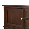 Lindon 2 Door 2 Drawer Sideboard Walnut Brown- Kd With Gold Handles