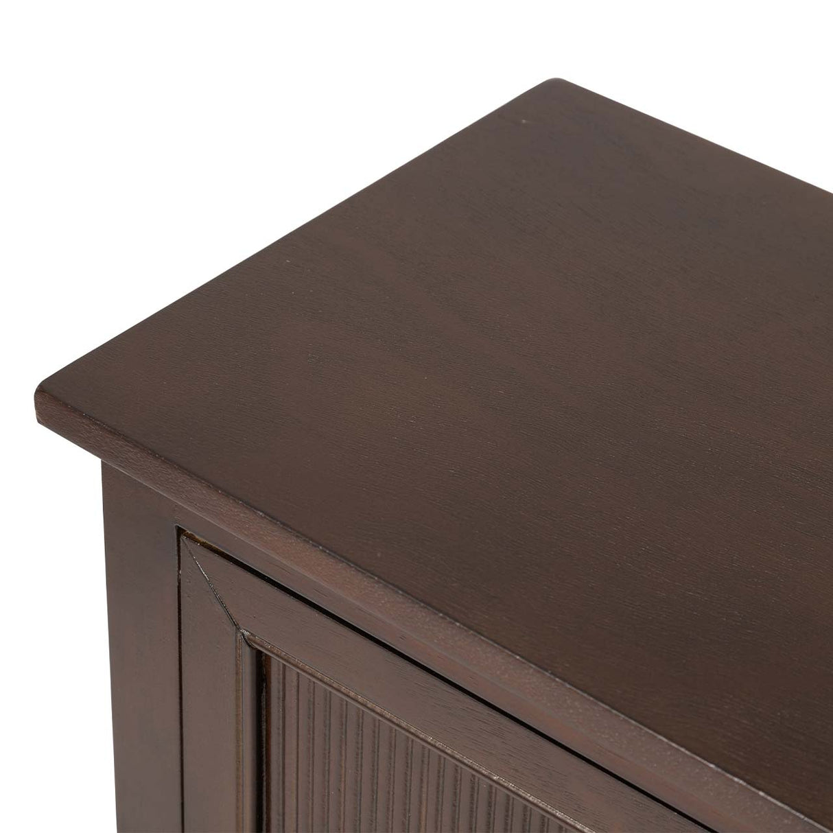 Lindon 2 Door 2 Drawer Sideboard Walnut Brown- Kd With Gold Handles