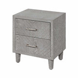 Venus 2 Drawer Bedside Cabinet Grey Elm-Kd Legs