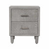 Venus 2 Drawer Bedside Cabinet Grey Elm-Kd Legs