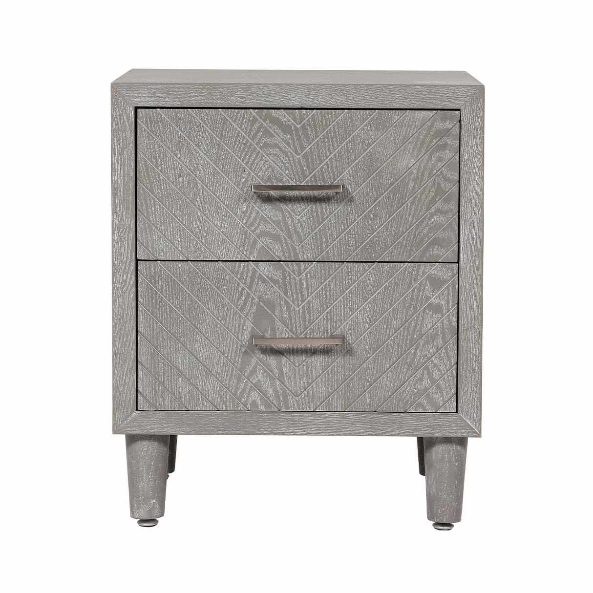 Venus 2 Drawer Bedside Cabinet Grey Elm-Kd Legs