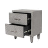 Venus 2 Drawer Bedside Cabinet Grey Elm-Kd Legs