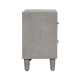 Venus 2 Drawer Bedside Cabinet Grey Elm-Kd Legs