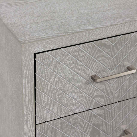 Venus 2 Drawer Bedside Cabinet Grey Elm-Kd Legs