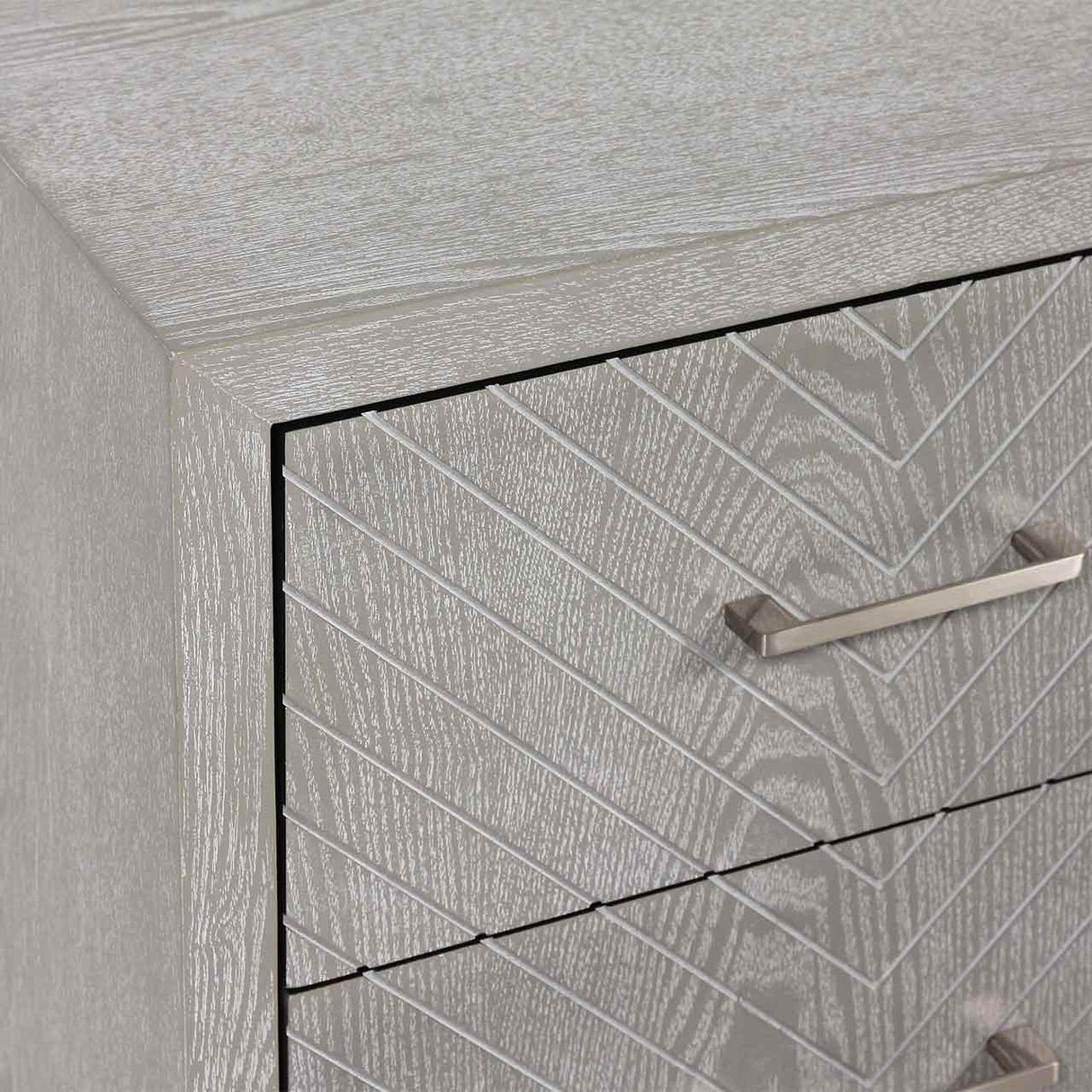 Venus 2 Drawer Bedside Cabinet Grey Elm-Kd Legs
