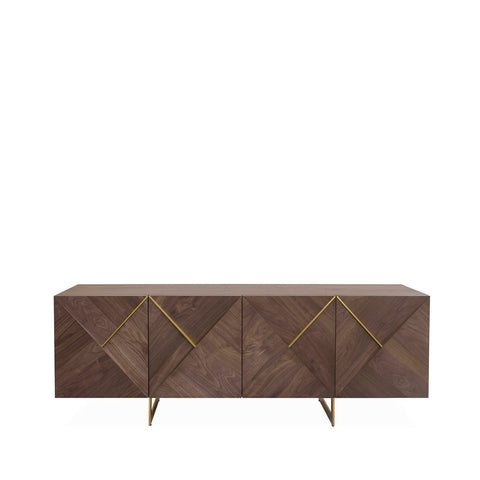 Ivanna 4 Door Sideboard Light Walnut