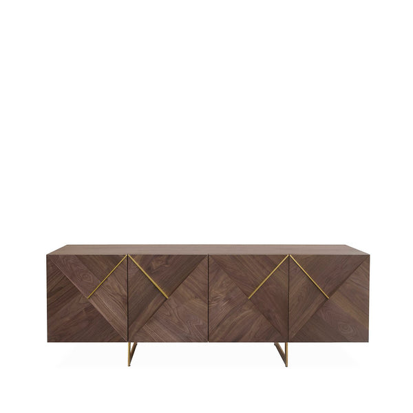 Ivanna 4 Door Sideboard Light Walnut