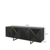 Ivanna 4 Door Sideboard Espresso Oak