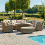 Winchester Royal U-Shaped Sofa Set with Rising Table - Ceramic Top