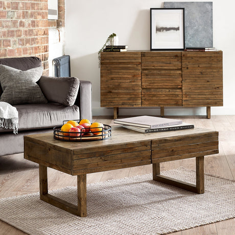 Woburn 2 Drawer Coffee Table - Light Brown - WOB011