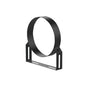 130mm Black Solinox Fixed Wall Bracket designed for secure mounting, featuring a sturdy circular design and a durable black finish.