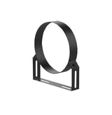 130mm Black Solinox Fixed Wall Bracket designed for secure mounting, featuring a sturdy circular design and a durable black finish.