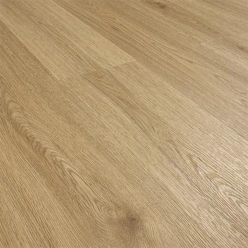 Weathered cedar laminate flooring with natural grain texture and light oak color
