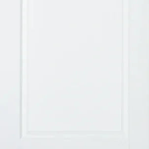 White internal door with two panels and minimalist design