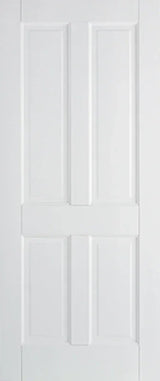 White Canterbury 4 panel interior door with classic rectangular design