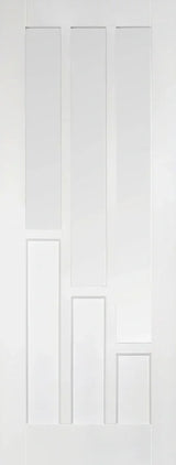 White Coventry glazed internal door with three vertical glass panels