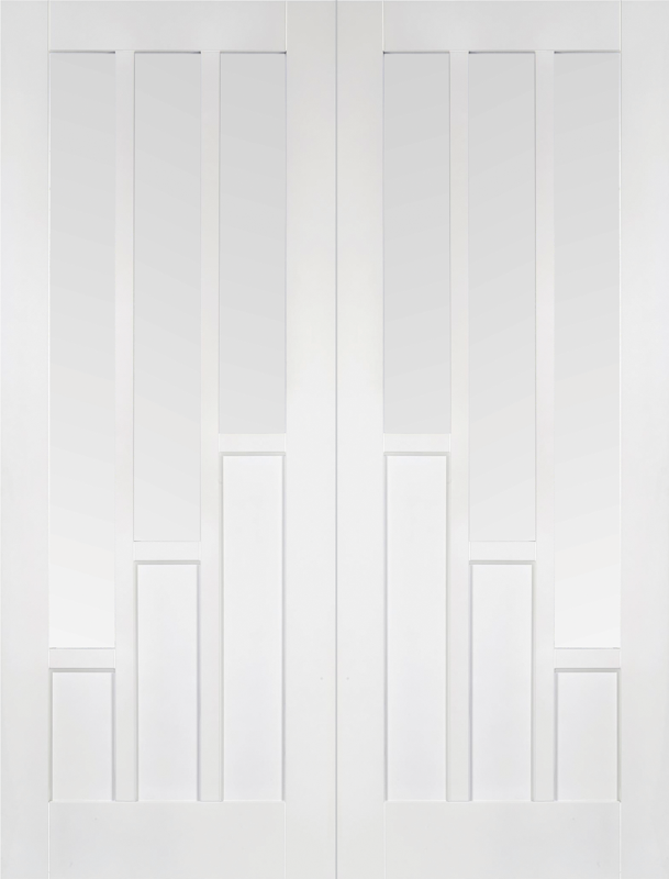 White Coventry Glazed Pair - White - 1981 x 1067 (42") x 40mm