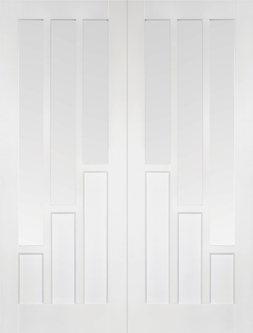 White Coventry Glazed Pair - White - 1981 x 1067 (42") x 40mm