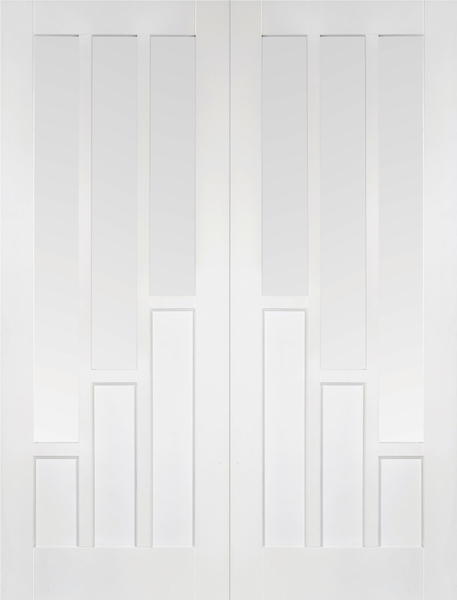 White Coventry Glazed Pair - White - 1981 x 1067 (42") x 40mm