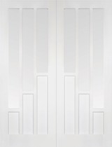 White Coventry Glazed Pair - White - 1981 x 1067 (42") x 40mm