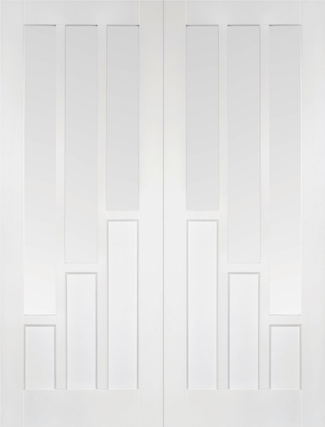 White Coventry Glazed Pair - White - 1981 x 1067 (42") x 40mm