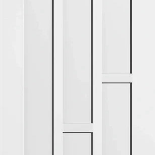 white coventry internal door with modern vertical panel design