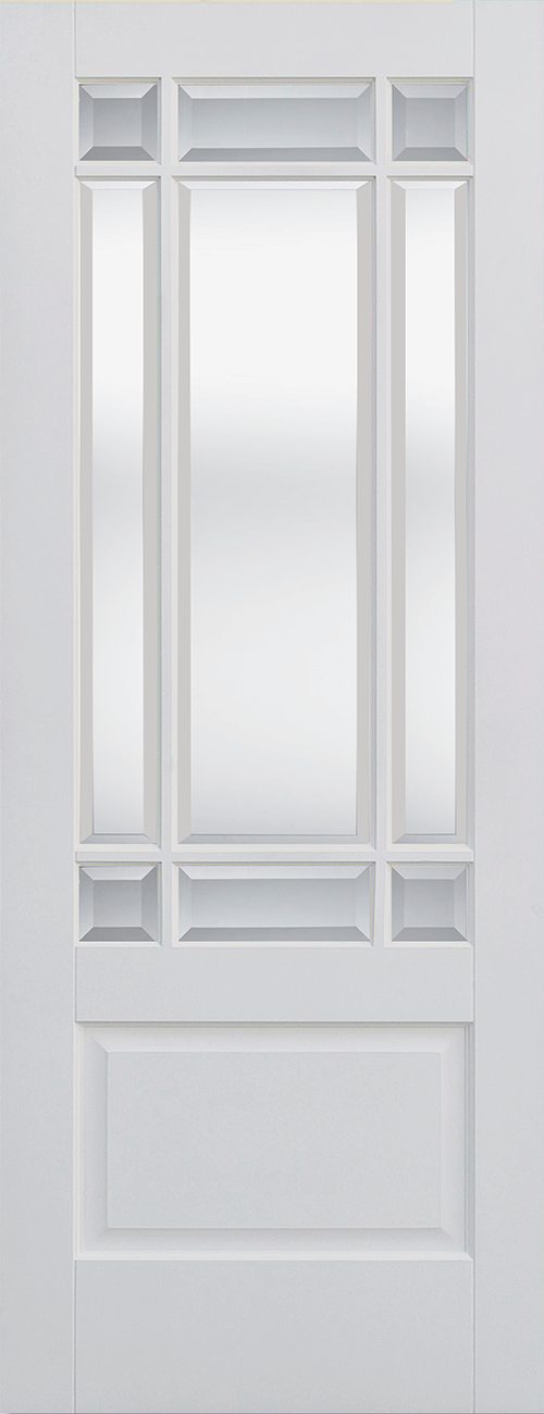 White Downham Clear Bevelled Glazed 9L - White - 1981 x 686 (27") x 35mm