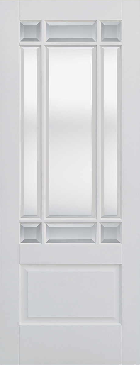 White Downham Clear Bevelled Glazed 9L - White - 1981 x 686 (27") x 35mm