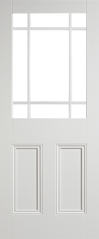 White Downham Unglazed 9 Light - Standard - 1981 x 686 (27") x 35mm