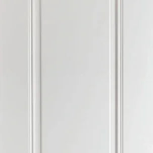 White interior panel door with rectangular recessed center feature