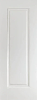 White interior panel door with rectangular recessed center feature