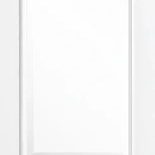 White glazed interior door with two rectangular panels and beveled edges