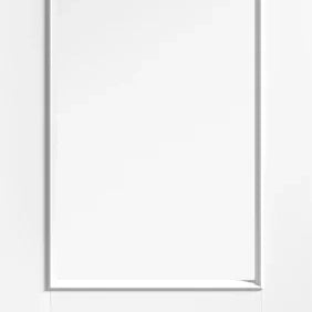 White Murcia glazed interior door with rectangular glass panel and lower panel design