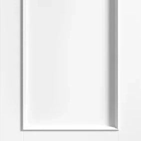 White interior door with two rectangular panel design, modern smooth finish