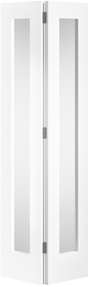 White Pattern 10 Glazed Bi Fold - White - 1981 x 686 (27") x 35mm