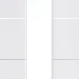 White primed Santandor glazed internal door with vertical glass panel