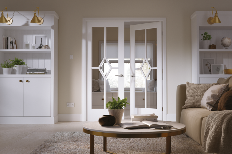 White Reims Glazed Pair LifeStyle - White - 1981 x 1067 (42") x 40mm