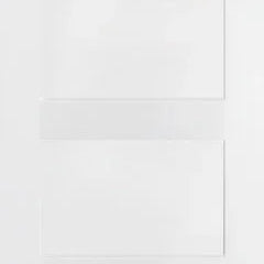 White shaker interior door with four panel design, modern flat surface, full front view