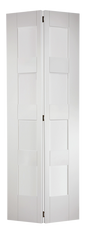 White Shaker Glazed 4L Bi Fold - Standard - 1981 x 686 (27") x 35mm