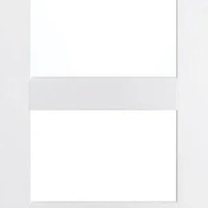 White shaker glazed internal door with four clear glass panels